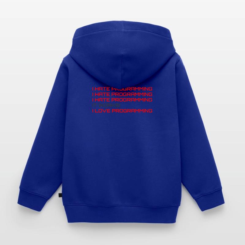 Programmeur informatique Codeurs Software Engineers Gift Sweat Premium à capuche zippé enfant bio