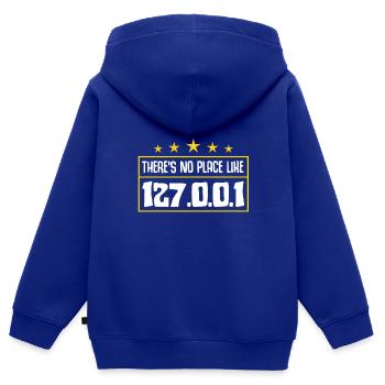 Tux Linux Pinguin Sudo Rm Rf Computerfreak Hacker - Kinder Premium Organic Zip Hoodie - Royalblau - Hinten - AI Model Kid Male (0cm)