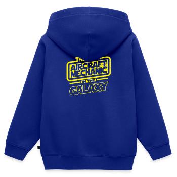 Flugzeugmechaniker Das beste Geschenk der Galaxis - Kinder Premium Organic Zip Hoodie - Royalblau - Hinten - AI Model Kid Male (0cm)