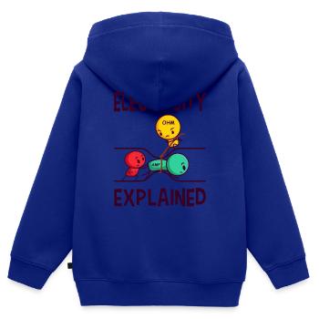 Electrician electronics technician funny electronics electrics - Kids Premium Organic Zip-up Hoodie - royal blue - Back - AI Model Kid Male (0cm)
