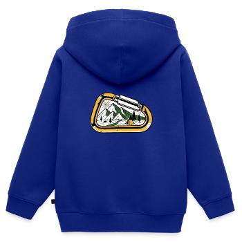 Karabiner-Camping - Kinder Premium Organic Zip Hoodie - Royalblau - Hinten - AI Model Kid Male (0cm)