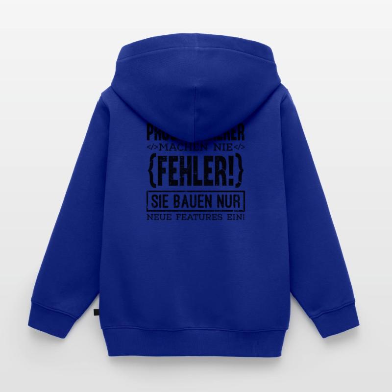 Programmierer machen nie Fehler Computer Nerd PC G Kinder Premium Organic Zip Hoodie