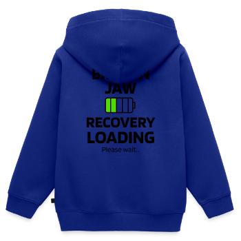 Opération de fracture de la mâchoire | Désir de guérison - Sweat Premium à capuche zippé enfant bio - bleu roi - Dos - AI Model Kid Male (0cm)
