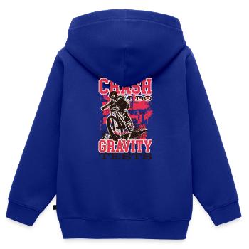 Radfahrer Radfahrer Radfahren Radfahren Radfahrer - Kinder Premium Organic Zip Hoodie - Royalblau - Hinten - AI Model Kid Male (0cm)