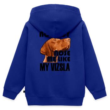 Niemand nasen mich wie mein Vizsla - Kinder Premium Organic Zip Hoodie - Royalblau - Hinten - AI Model Kid Male (0cm)