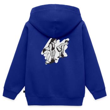 Training im Fitnessstudio - Kinder Premium Organic Zip Hoodie - Royalblau - Hinten - AI Model Kid Male (0cm)