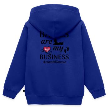 Kinderkrankenschwester | Kinderkrankenpflegerin - Kinder Premium Organic Zip Hoodie - Royalblau - Hinten - AI Model Kid Male (0cm)