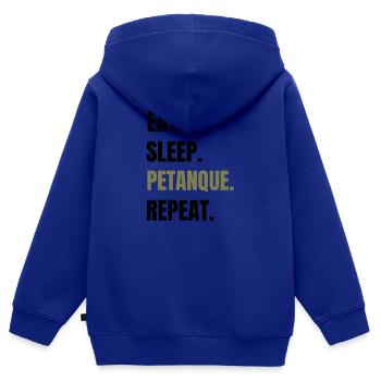 Petanque Boule Geschenk | Petanque Liebhaber - Kinder Premium Organic Zip Hoodie - Royalblau - Hinten - AI Model Kid Male (0cm)