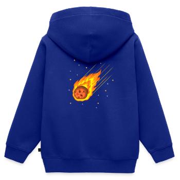 Météorite Astéroïdes Comètes averses de météorites - Sweat Premium à capuche zippé enfant bio - bleu roi - Dos - AI Model Kid Male (0cm)