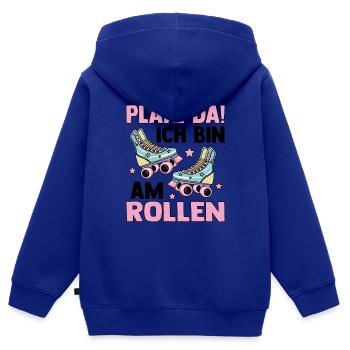 Rollschuhe - Kinder Premium Organic Zip Hoodie - Royalblau - Hinten - AI Model Kid Male (0cm)