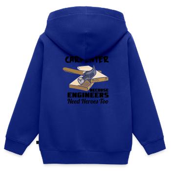 Schreiner Handwerker - Kinder Premium Organic Zip Hoodie - Royalblau - Hinten - AI Model Kid Male (0cm)