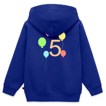 Luftballon - Kinder Premium Organic Zip Hoodie - Royalblau - Hinten - AI Model Kid Male (0cm)