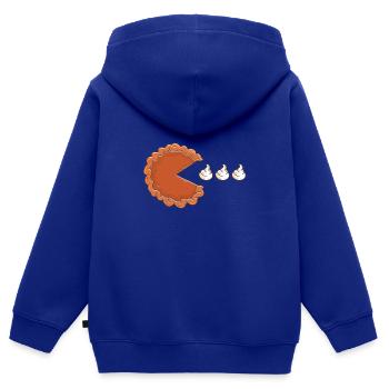 Kuchen isst Sahne - Kinder Premium Organic Zip Hoodie - Royalblau - Hinten - AI Model Kid Male (0cm)