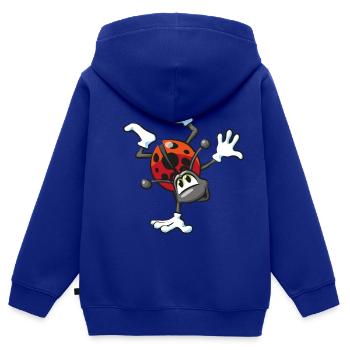 Marienkäfer Handstand Glück Comic - Kinder Premium Organic Zip Hoodie - Royalblau - Hinten - AI Model Kid Male (0cm)