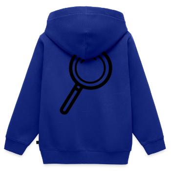 Lupe Symbol - Kinder Premium Organic Zip Hoodie - Royalblau - Hinten - AI Model Kid Male (0cm)