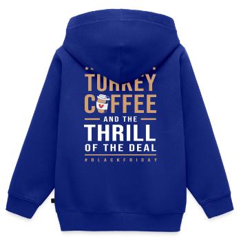 Black Friday Kaufrausch - Kinder Premium Organic Zip Hoodie - Royalblau - Hinten - AI Model Kid Male (0cm)