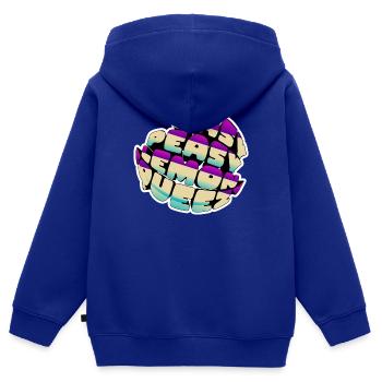 Easy Peasy Lemon Squeezy - Kinder Premium Organic Zip Hoodie - Royalblau - Hinten - AI Model Kid Male (0cm)