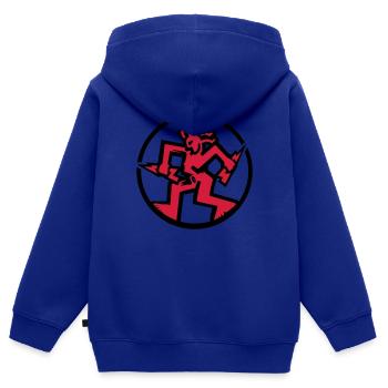 Circular Fantazia Logo - Kids Premium Organic Zip-up Hoodie - royal blue - Back - AI Model Kid Male (0cm)
