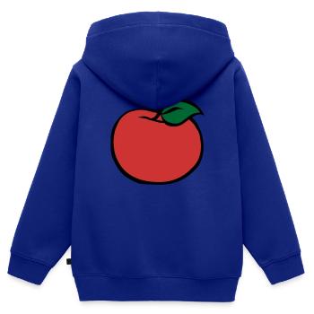 Apfel - Kinder Premium Organic Zip Hoodie - Royalblau - Hinten - AI Model Kid Male (0cm)