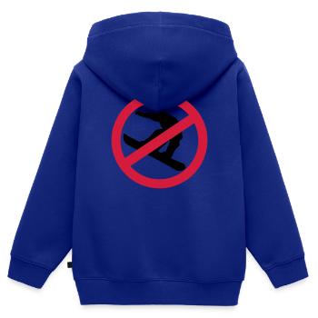 Anti Snowboard - Kinder Premium Organic Zip Hoodie - Royalblau - Hinten - AI Model Kid Male (0cm)