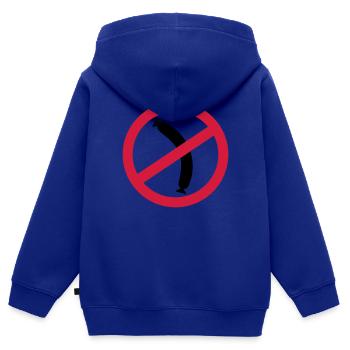 Wurst - Vegetarier - Kinder Premium Organic Zip Hoodie - Royalblau - Hinten - AI Model Kid Male (0cm)