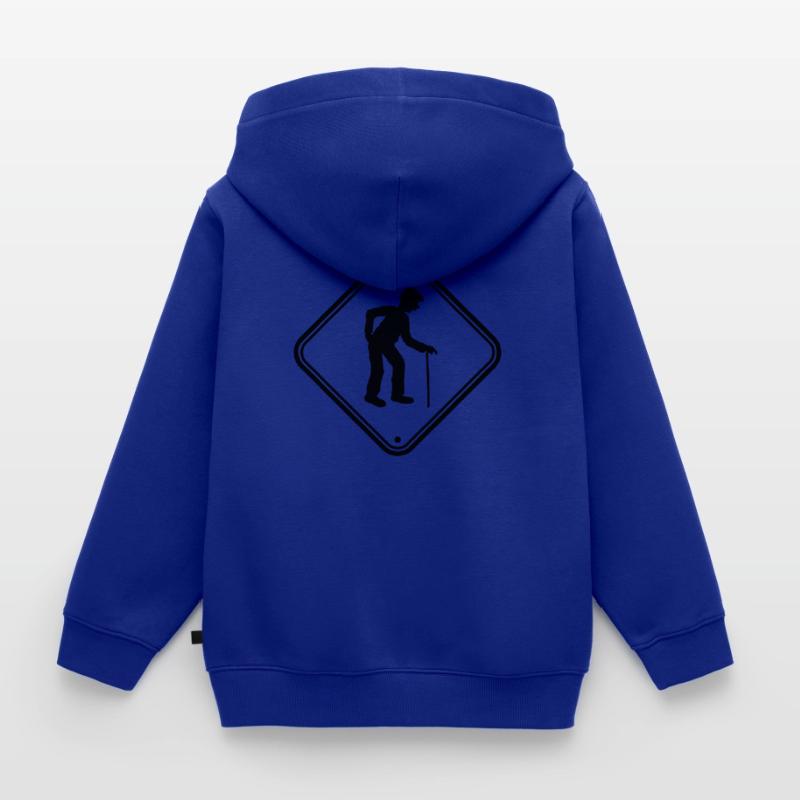 Shield attention danger danger caution note warn Kids Premium Organic Zip-up Hoodie