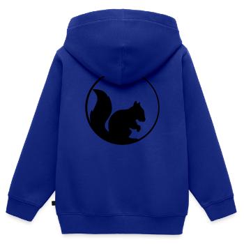 nacht mond sonne kreis rund logo silhouette schwar - Kinder Premium Organic Zip Hoodie - Royalblau - Hinten - AI Model Kid Male (0cm)