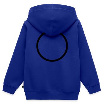circle - Kids Premium Organic Zip-up Hoodie - royal blue - Back - AI Model Kid Male (0cm)