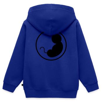 Schwanger - Baby - Mutterschaft - Schwangerschaft - Kinder Premium Organic Zip Hoodie - Royalblau - Hinten - AI Model Kid Male (0cm)