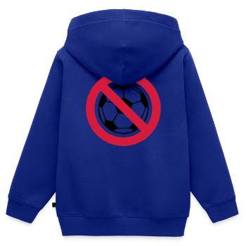Anti Fußball - Kinder Premium Organic Zip Hoodie - Royalblau - Hinten - AI Model Kid Male (0cm)