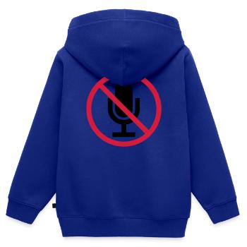 Schild Mute Mikrofon - Kinder Premium Organic Zip Hoodie - Royalblau - Hinten - AI Model Kid Male (0cm)