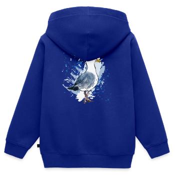 ich geh dann mal - Kinder Premium Organic Zip Hoodie - Royalblau - Hinten - AI Model Kid Male (0cm)
