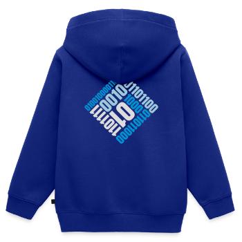 Binär Code Programm Sprache - Kinder Premium Organic Zip Hoodie - Royalblau - Hinten - AI Model Kid Male (0cm)