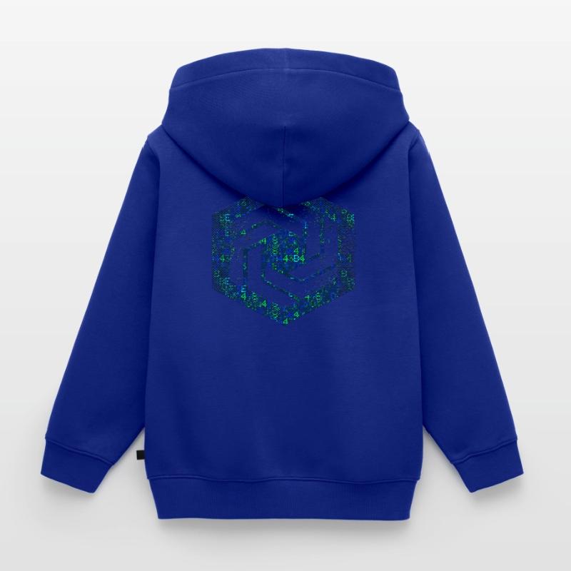 Hexagon-Programmierung Programmierer Codierung geometrisch Kinder Premium Organic Zip Hoodie