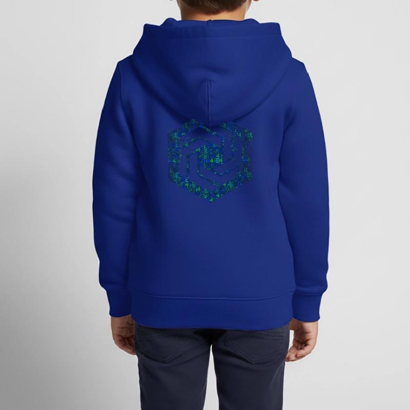 hexagon programming programmer coding geometric Kids Premium Organic Zip-up Hoodie