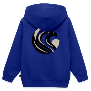 Stilisierter Adlerkopf - Kinder Premium Organic Zip Hoodie - Royalblau - Hinten - AI Model Kid Male (0cm)