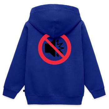 Transparent: Keine lauten Geräusche - Stille - Autismus - Kinder Premium Organic Zip Hoodie - Royalblau - Hinten - AI Model Kid Male (0cm)