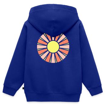 Bright Sun Rays Summer Glow Light Warmth - Kids Premium Organic Zip-up Hoodie - royal blue - Back - AI Model Kid Male (0cm)