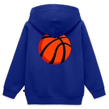 B-Ball - Kinder Premium Organic Zip Hoodie - Royalblau - Hinten - AI Model Kid Male (0cm)