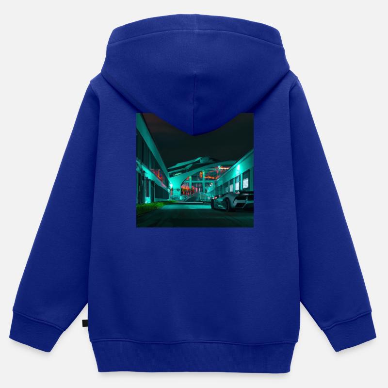 Thème Sant’Agata Bolognese-1 - Sweat Premium à capuche zippé enfant bio - bleu roi