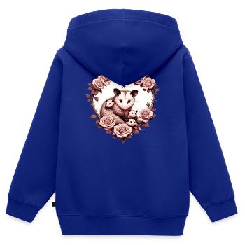 Opossum-Mama - Kinder Premium Organic Zip Hoodie - Royalblau - Hinten - AI Model Kid Male (0cm)
