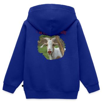 Ziege Carmen Geiss Parodie die Geissens m.a.m.b.a - Kinder Premium Organic Zip Hoodie - Royalblau - Hinten - AI Model Kid Male (0cm)