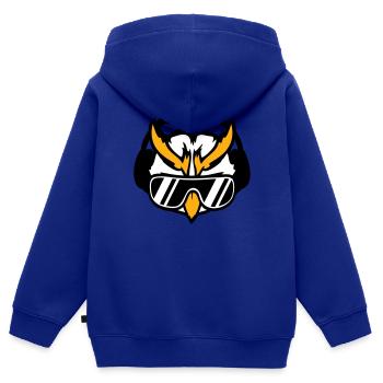 DJ Eule Sonnenbrille Kopfhörer Musik Club Party - Kinder Premium Organic Zip Hoodie - Royalblau - Hinten - AI Model Kid Male (0cm)