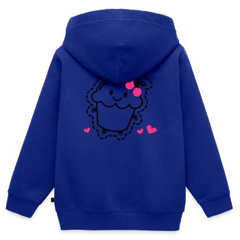 Muffin - Kinder Premium Organic Zip Hoodie - Royalblau - Hinten - AI Model Kid Male (0cm)