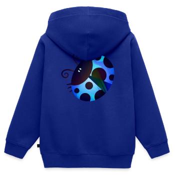 Blue Spotted Ladybug - Kids Premium Organic Zip-up Hoodie - royal blue - Back - AI Model Kid Male (0cm)