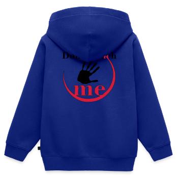 Don´t touch me - Kinder Premium Organic Zip Hoodie - Royalblau - Hinten - AI Model Kid Male (0cm)