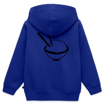 China Reisgericht mit Stäbchen - Kinder Premium Organic Zip Hoodie - Royalblau - Hinten - AI Model Kid Male (0cm)