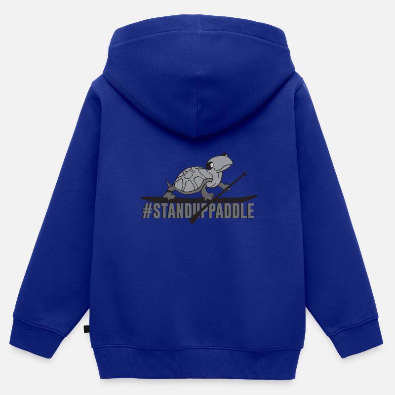 Stand Up Paddle - Sweat Premium à capuche zippé enfant bio - bleu roi