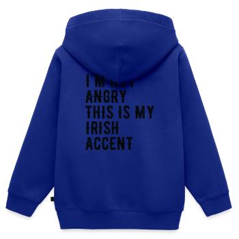 Ich Bin Nicht Böse, Mein Irischer Akzent - Kinder Premium Organic Zip Hoodie - Royalblau - Hinten - AI Model Kid Male (0cm)