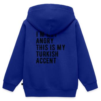 Ich Bin Nicht Wütend Auf Meinen Türkischen Akzent - Kinder Premium Organic Zip Hoodie - Royalblau - Hinten - AI Model Kid Male (0cm)